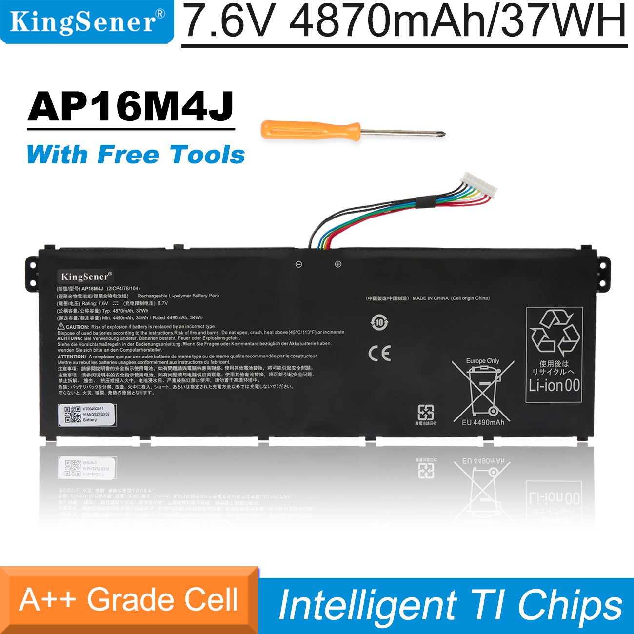 ACER-Aspire-37WH-4870mAh-AP16M4J-Laptop-Battery