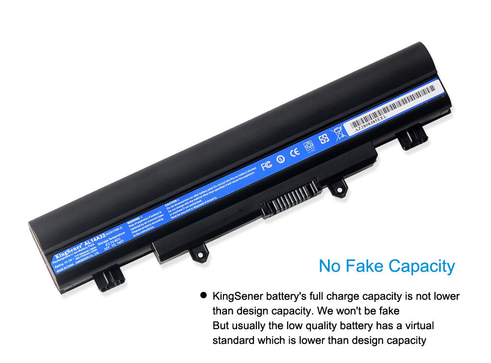 KingSener New AL14A32 Laptop Battery For Acer E14 E15 E5-411 E5-421 E5-471 E5-511 E5-551 E5-572 V3-572 AL14A32  11.1V  56WH