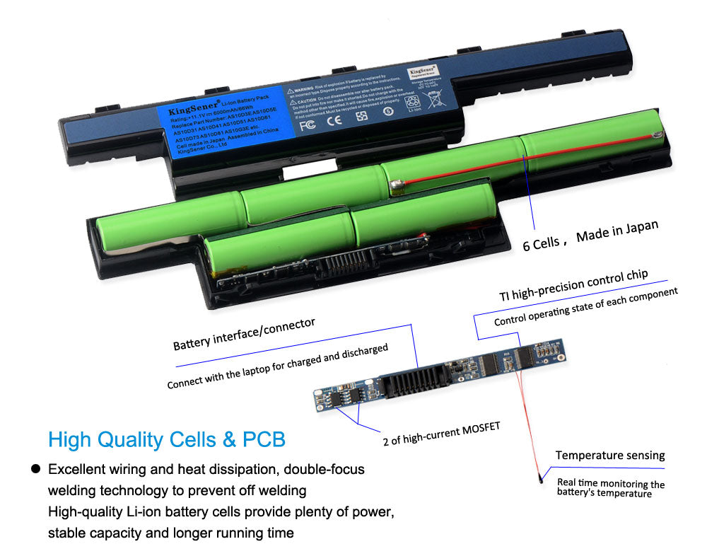 KingSener AS10D31 Laptop Battery For Acer 4551G 4741G 5560G 5741G 5742G 5750G 7750G 7760G AS10D51 AS10D71 AS10D81 AS10D73