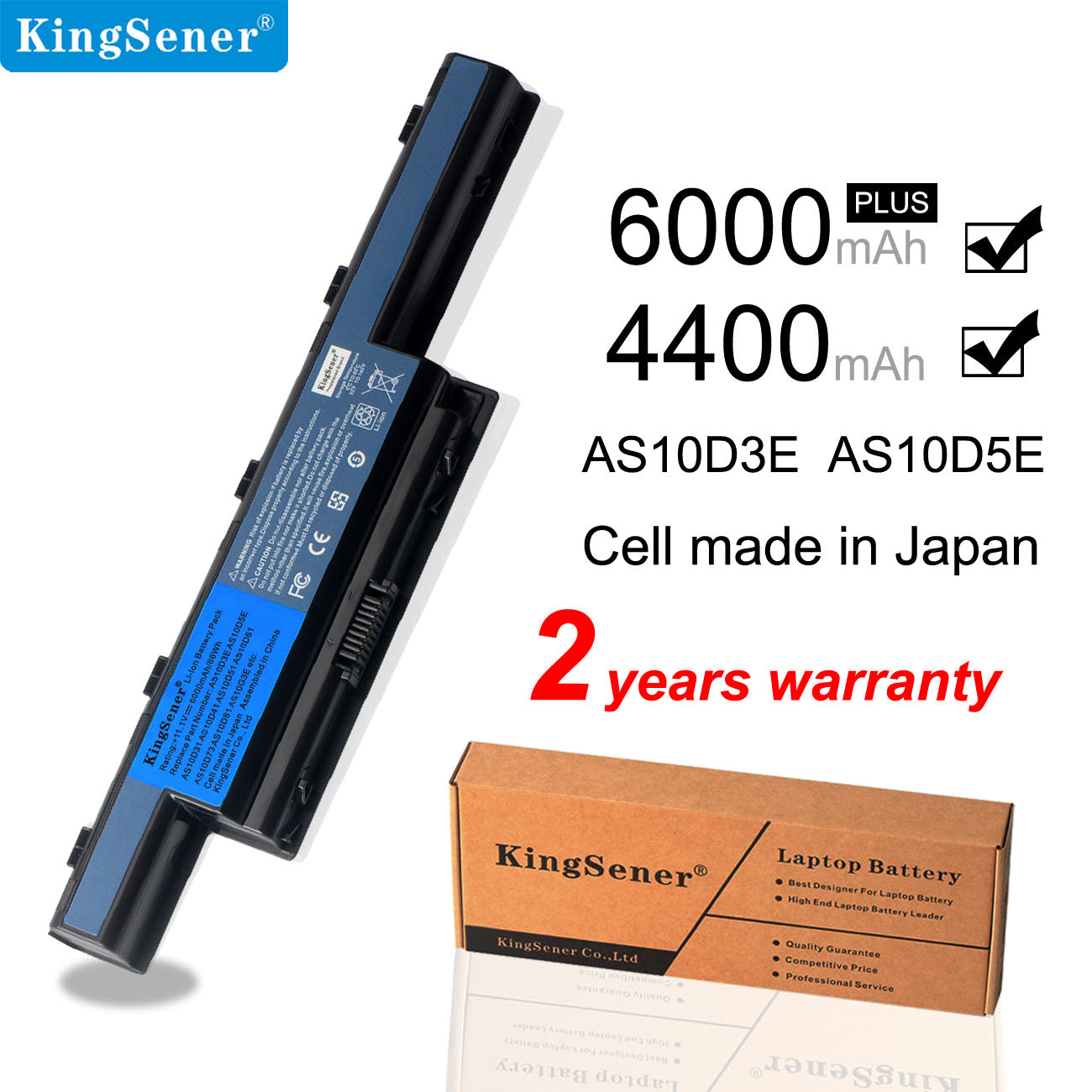 KingSener AS10D31 Laptop Battery For Acer 4551G 4741G 5560G 5741G 5742G 5750G 7750G 7760G AS10D51 AS10D71 AS10D81 AS10D73