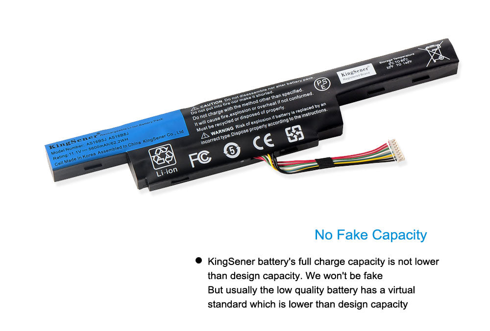 KingSener AS16B5J AS16B8J Laptop Battery for Acer Aspire E5-575G-53VG 3ICR19/66-2 5600mAh/61.3WH