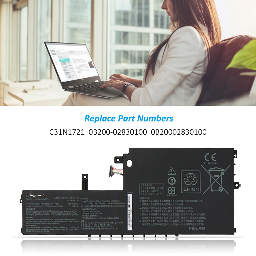 ASUS VivoBook E406 E406SA E406MA L406SA Battery C31N1721 56Wh