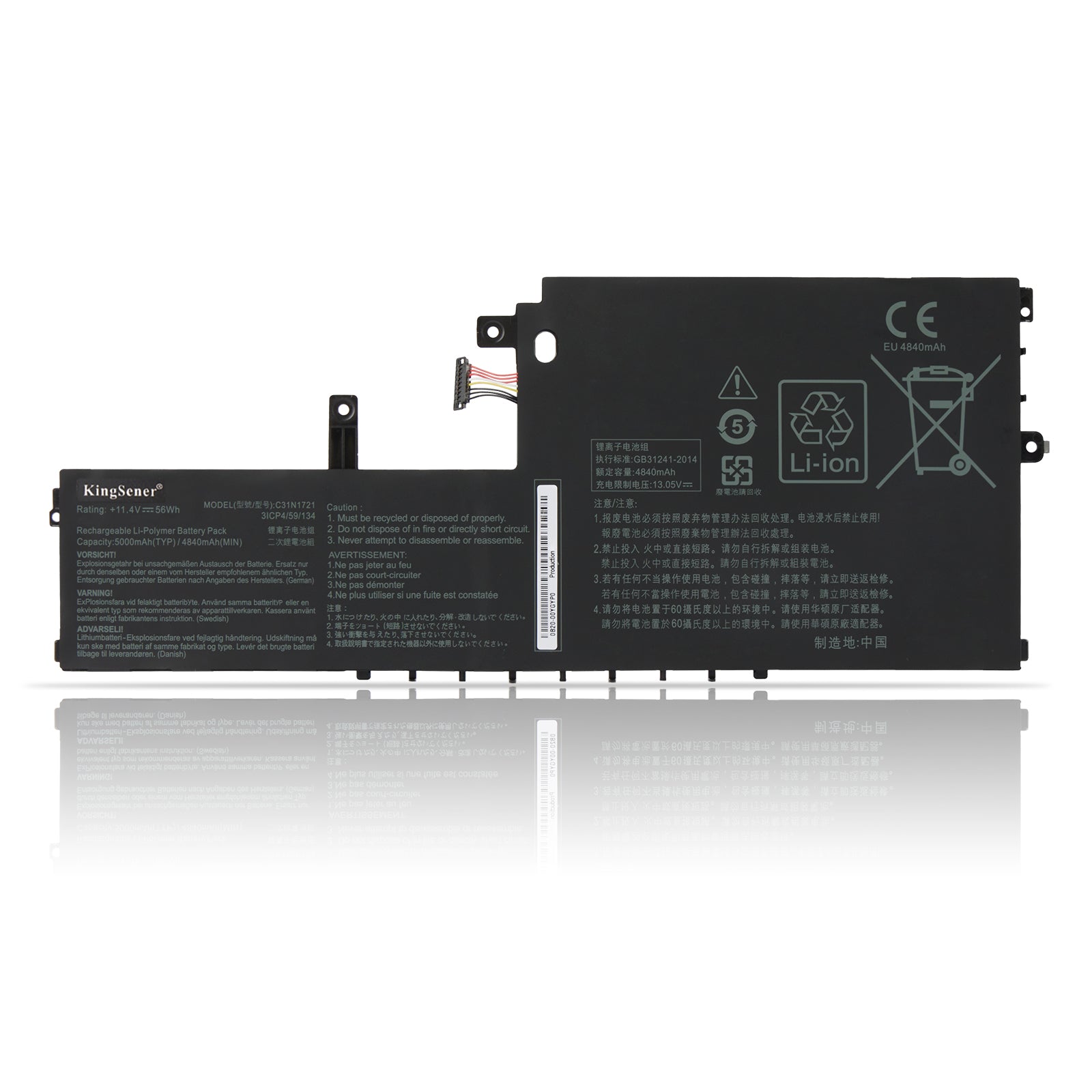    ASUS-56WH-5000mAh-C31N1721-Laptop-Battery