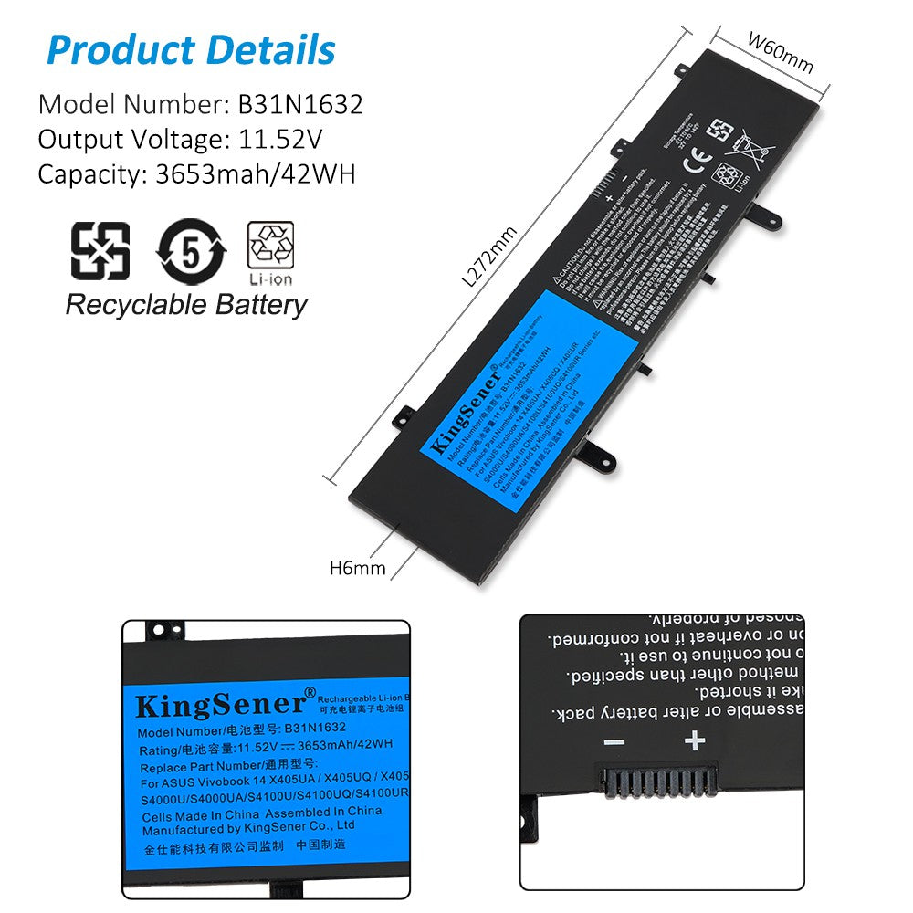 ASUS-B31N1632-42WH-Laptop-Battery