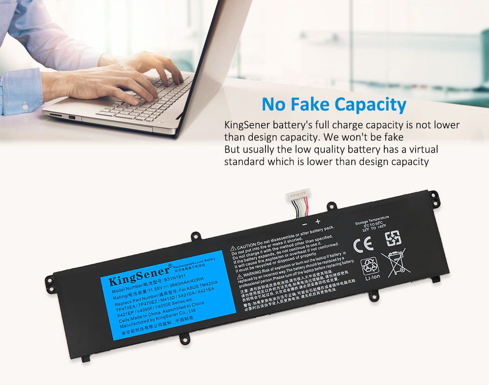 ASUNCELL 11,55V/42Wh B31N1911 Laptop Batterij voor ASUS VivoBook Flip 14 TM420IA, ASUS VivoBook 14 M413, ASUS VivoBook 14 F413, ASUS Notebook X X413FF Series B31N1911 C31N1911 0B200-0358000 00 liter ASUNCELL 11,55V/42Wh B31N1911 Laptop Batterij voor ASUS VivoBook Flip 14 TM420IA, ASUS VivoBook 14 M413, ASUS VivoBook 14 F413, ASUS Notebook X X413FF Series B31N1911 C31N1911 0B200-0358000 00 liter