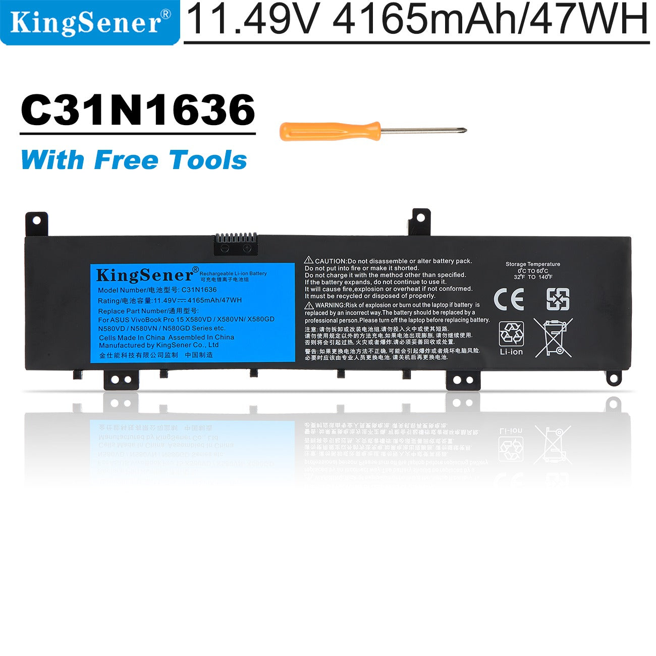 Asus-C31N1636-47WH-1600-Laptop-Battery