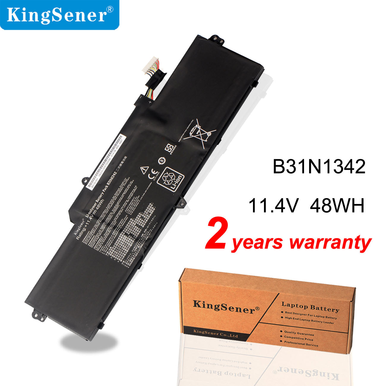 KingSener B31N1342 Battery For ASUS Chromebook C200M C200MA C200MA-DS01 C200MA-KX003 Series (3ICP7/60/82) 48WH