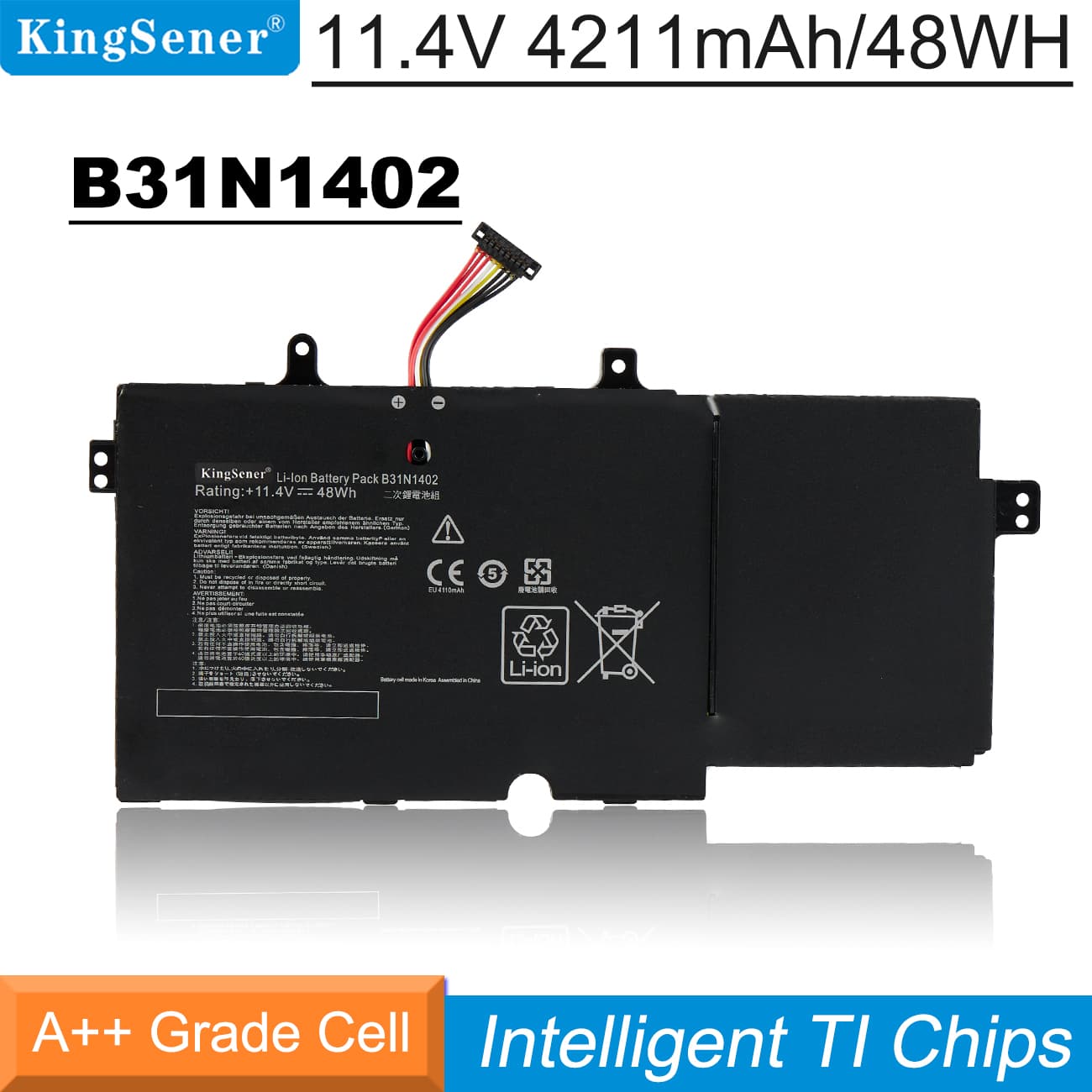 kingsener-B31N1402-laptop battery-4211mAh