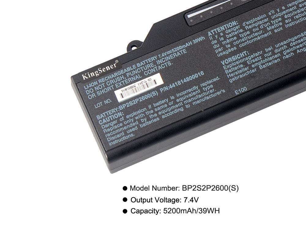 KingSener BP2S2P2600(S) Laptop Battery For Getac E100 Notebook Battery BP2S2P2600(S) P/N:441814800016 BP2S2P2050(S)(P)