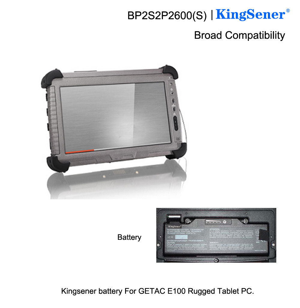 KingSener BP2S2P2600(S) Laptop Battery For Getac E100 Notebook Battery BP2S2P2600(S) P/N:441814800016 BP2S2P2050(S)(P)