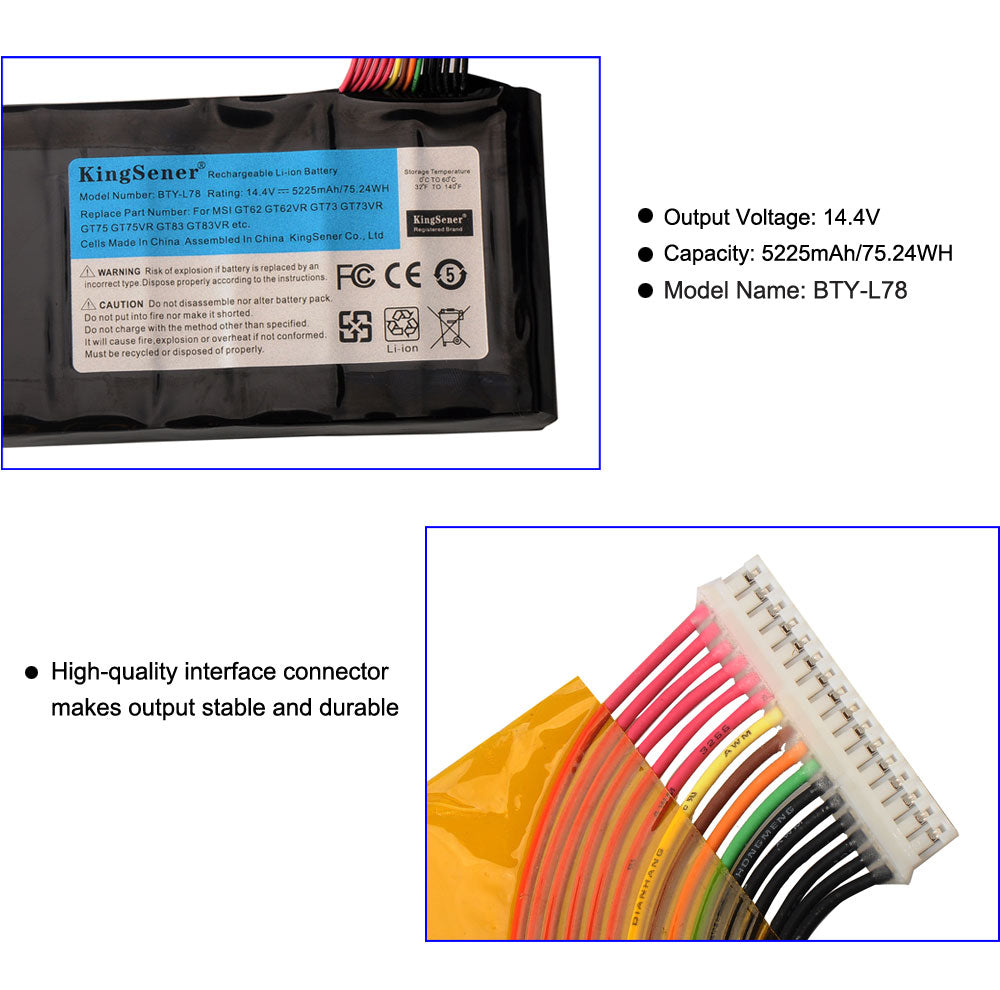 Kingsener-BTY-L78-laptop battery-5225mAh
