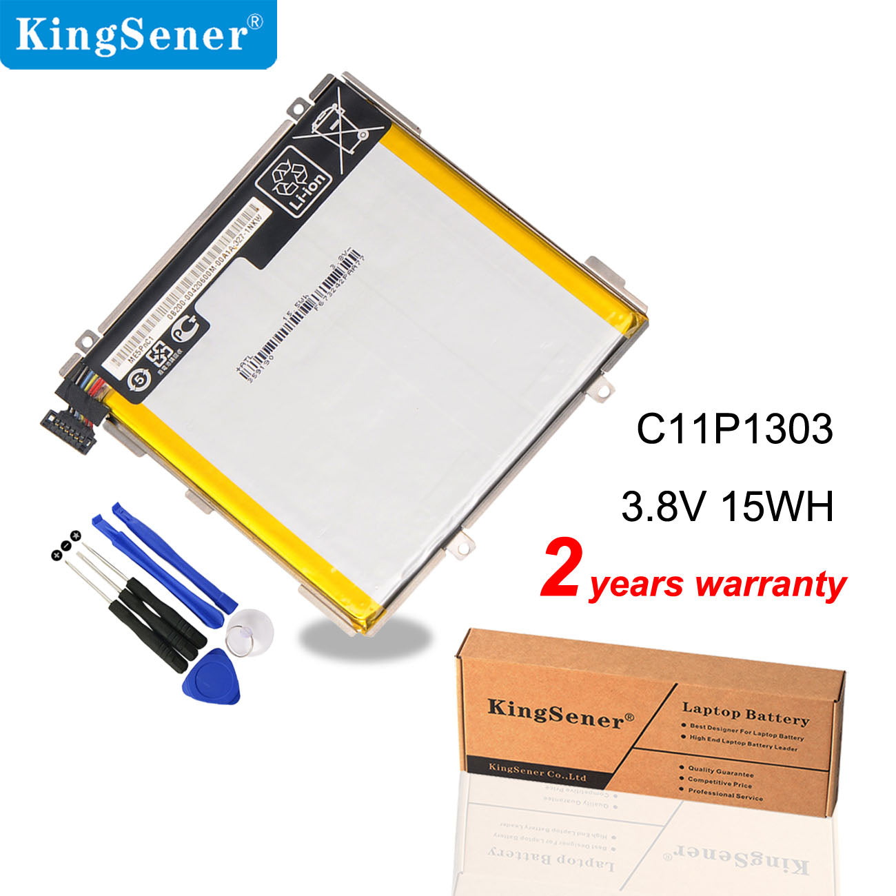 Batterie de table KingSener C11P1303 pour ASUS Google Nexus 7 II 2 2nd Gen 2013 ME571 ME57K ME57KL K009 K008 C11P1303 3.8V 15WH