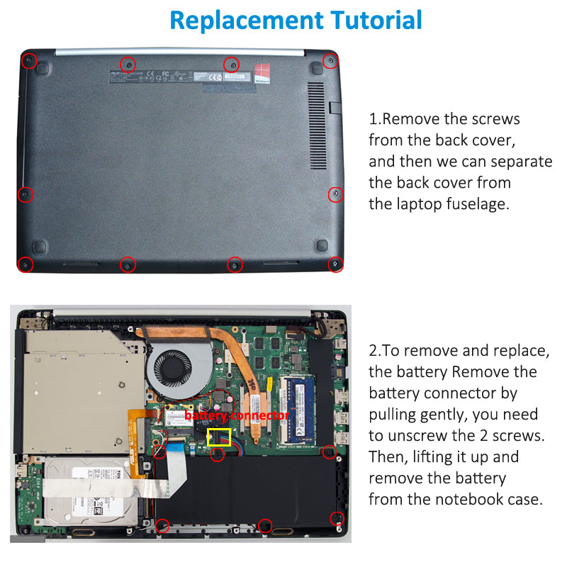 KingSener C21N1335 全新筆記本電池 適用於華碩 VivoBook S451 S451LA S451LB S451LN 系列超極本 7.5V 38WH