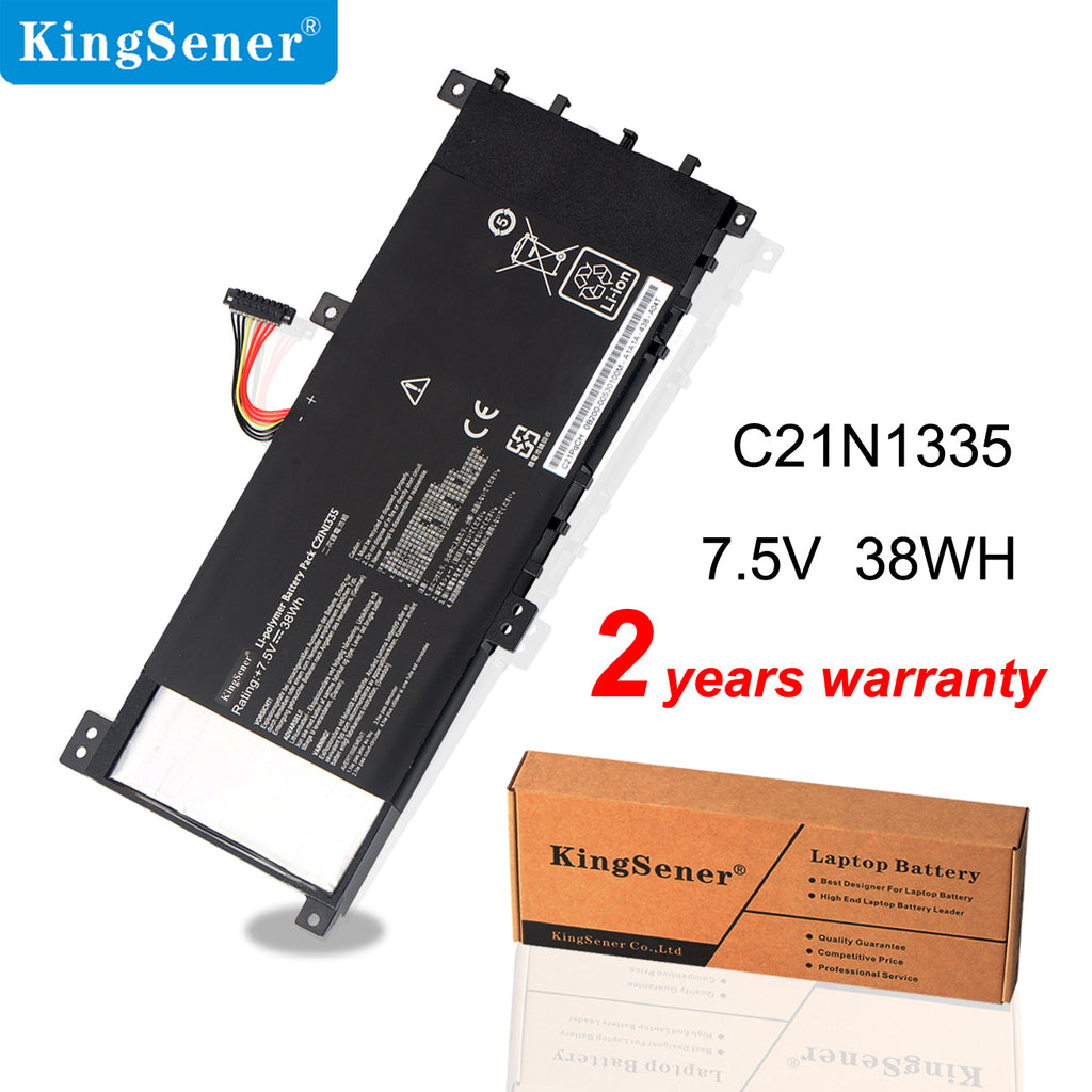 KingSener C21N1335 全新筆記本電池 適用於華碩 VivoBook S451 S451LA S451LB S451LN 系列超極本 7.5V 38WH