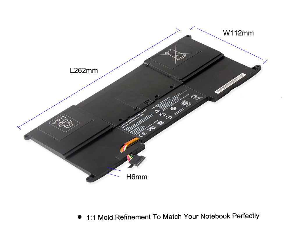 C23-UX21 Laptop Battery for ASUS ZenBook UX21A UX21E | 7.4V 4800mAh