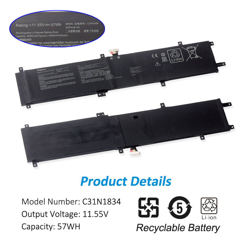 Kingsener C31N1834 筆記本電池 適用於華碩 ProArt StudioBook Pro 17 W700G W700G3T W700G1T W700G2T H700 H700GV