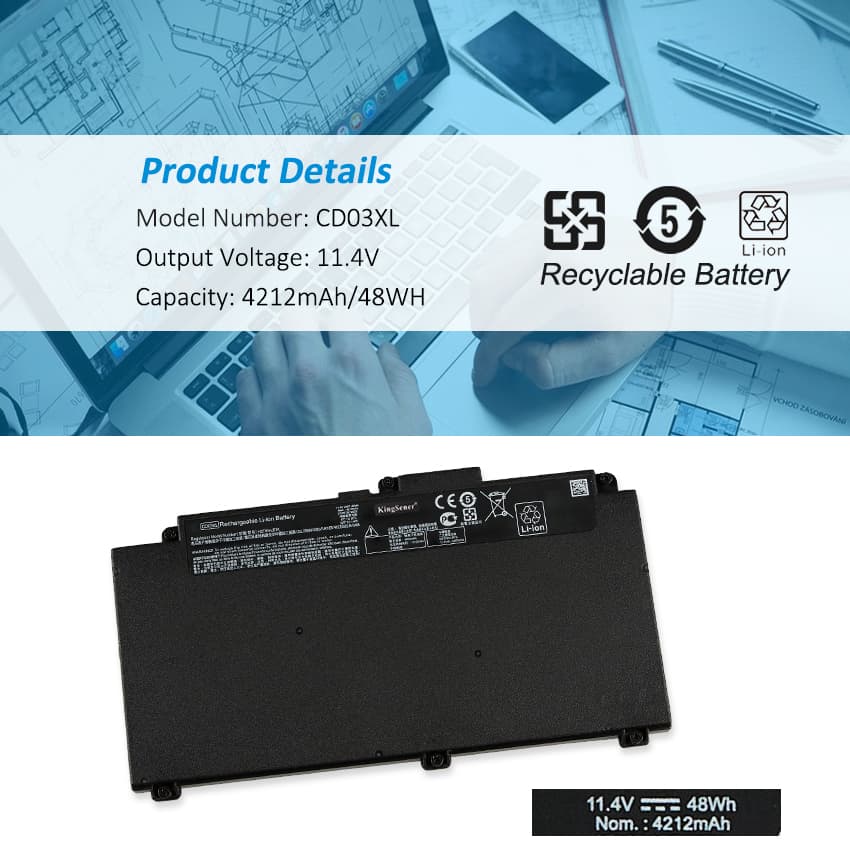 Kingsener-CD03XL-laptop battery-4212mAh