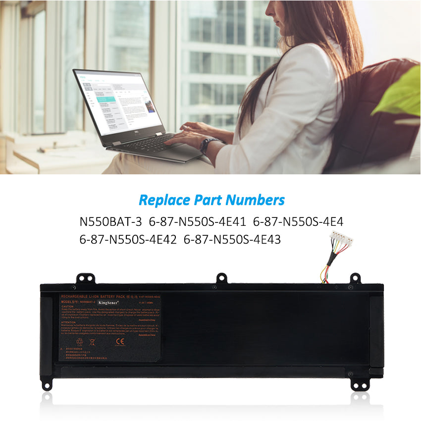 Clevo-48WH-N550BAT-3-01-Laptop-Battery