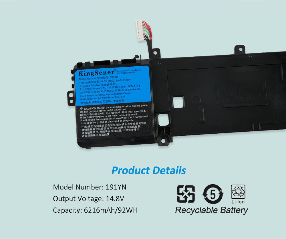 DELL-Alienware-191YN-92WH-05-Laptop-Battery