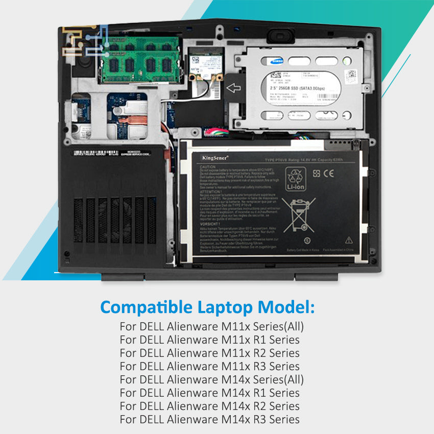 DELL-Alienware-PT6V8-Laptop-Battery-63WH