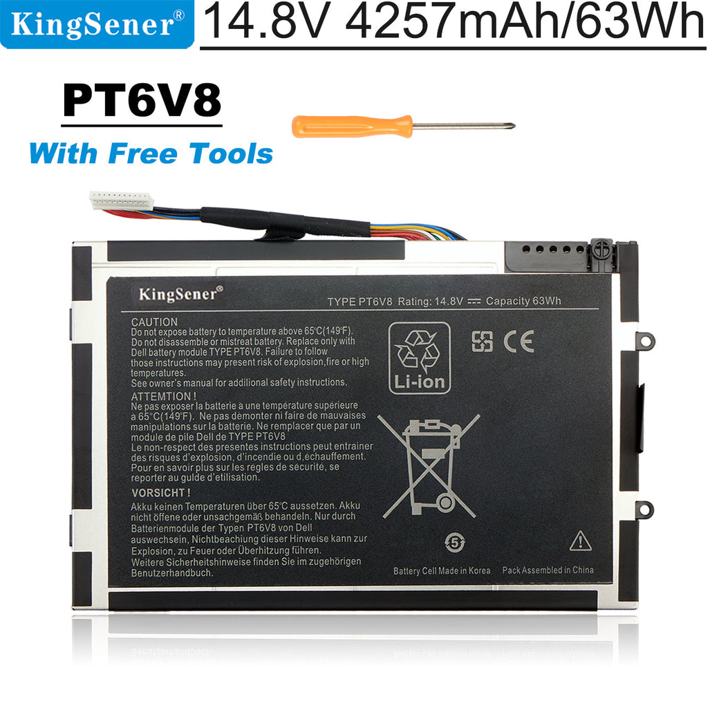DELL-Alienware-PT6V8-Laptop-Battery-63WH