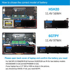 DELL-XPS-H5H20-56WH-Laptip-Battery