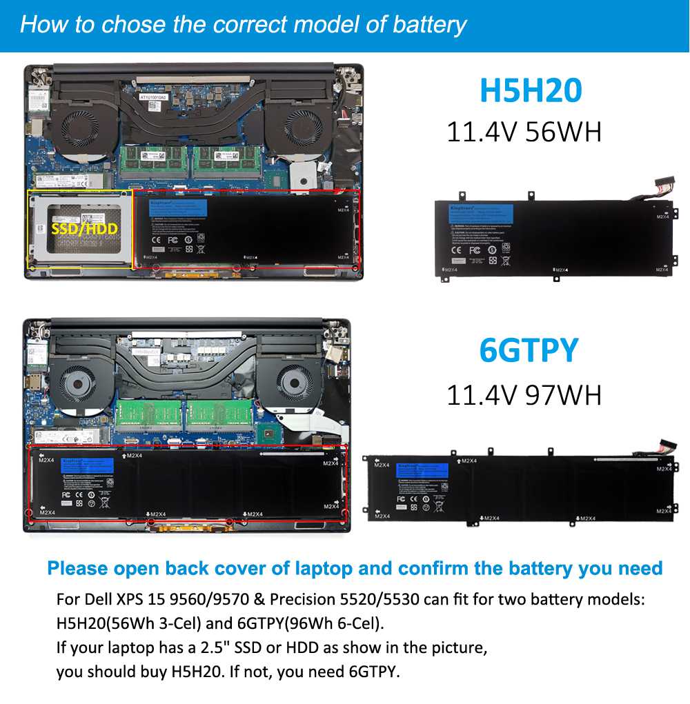 DELL-XPS-H5H20-56WH-Laptip-Battery