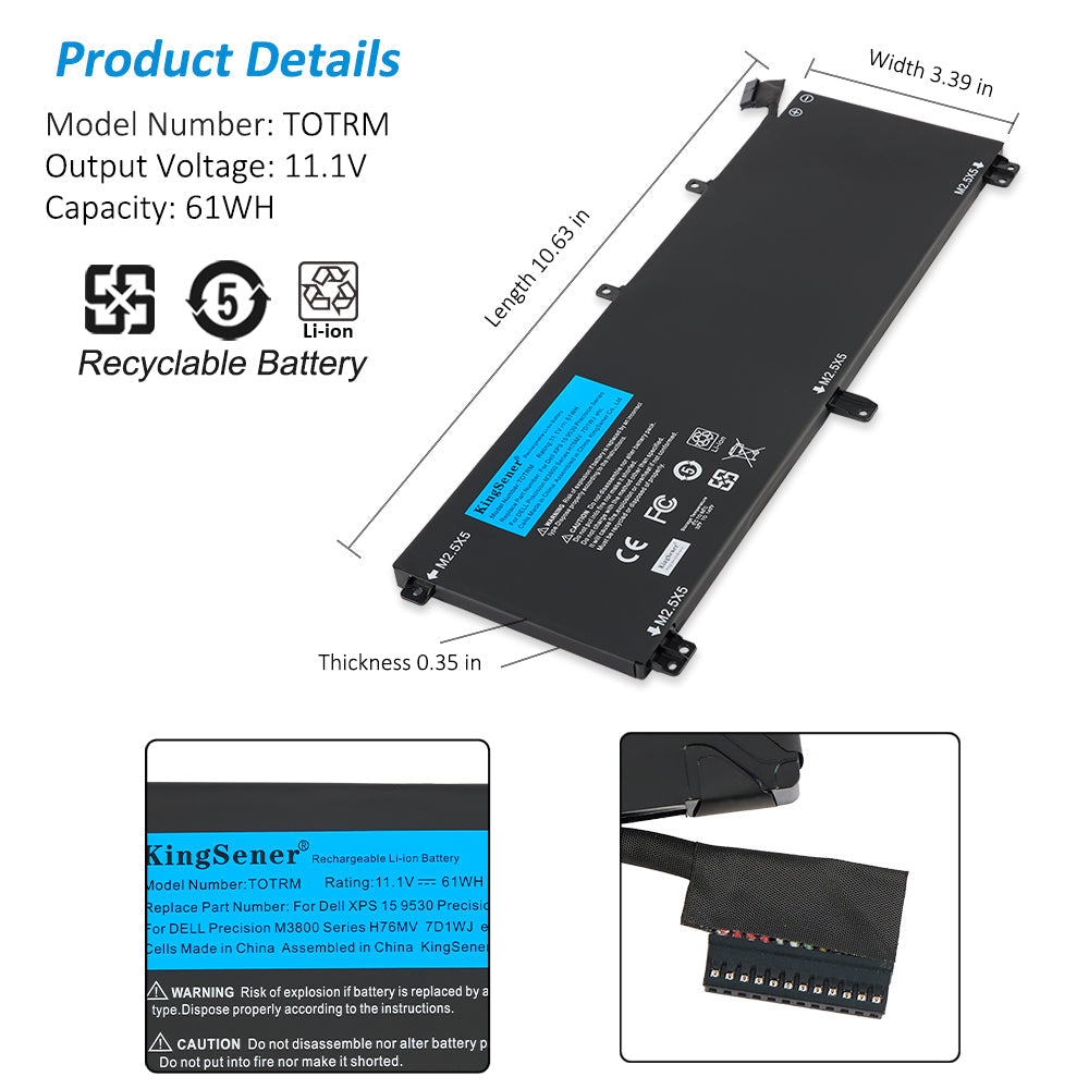 Dell-Alienware-61WH-5495mAh-TOTRM-Laptop-Battery