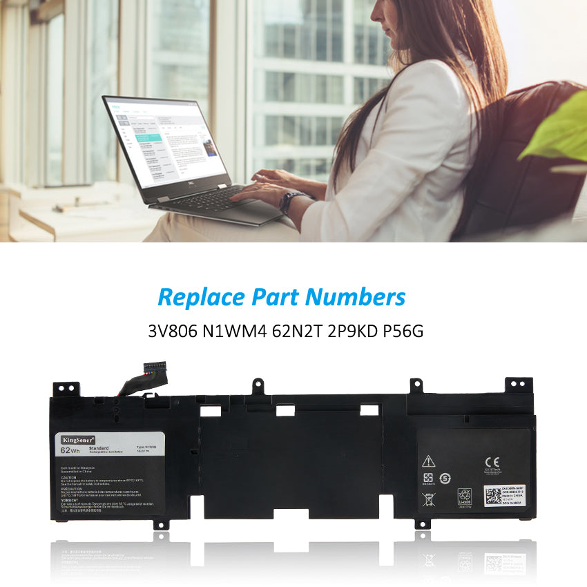 Dell-Alienware-62WH-4079mAh-3V806 N1WM4-Laptop-Battery