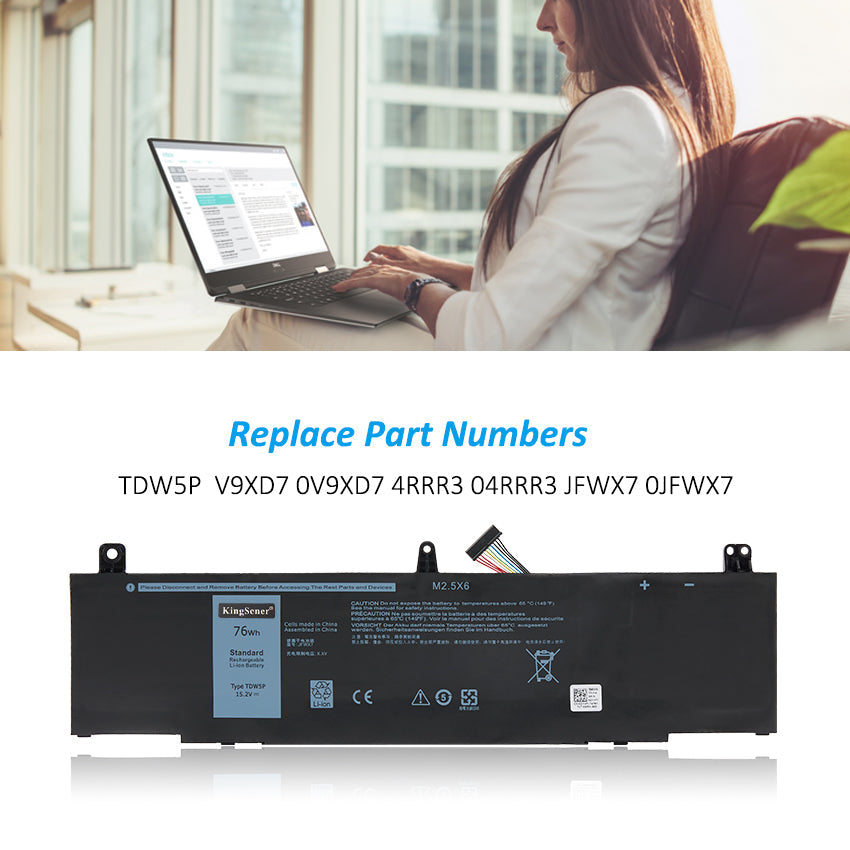 Dell-Alienware-76WH-5000mAh-TDW5P-Laptop-Battery
