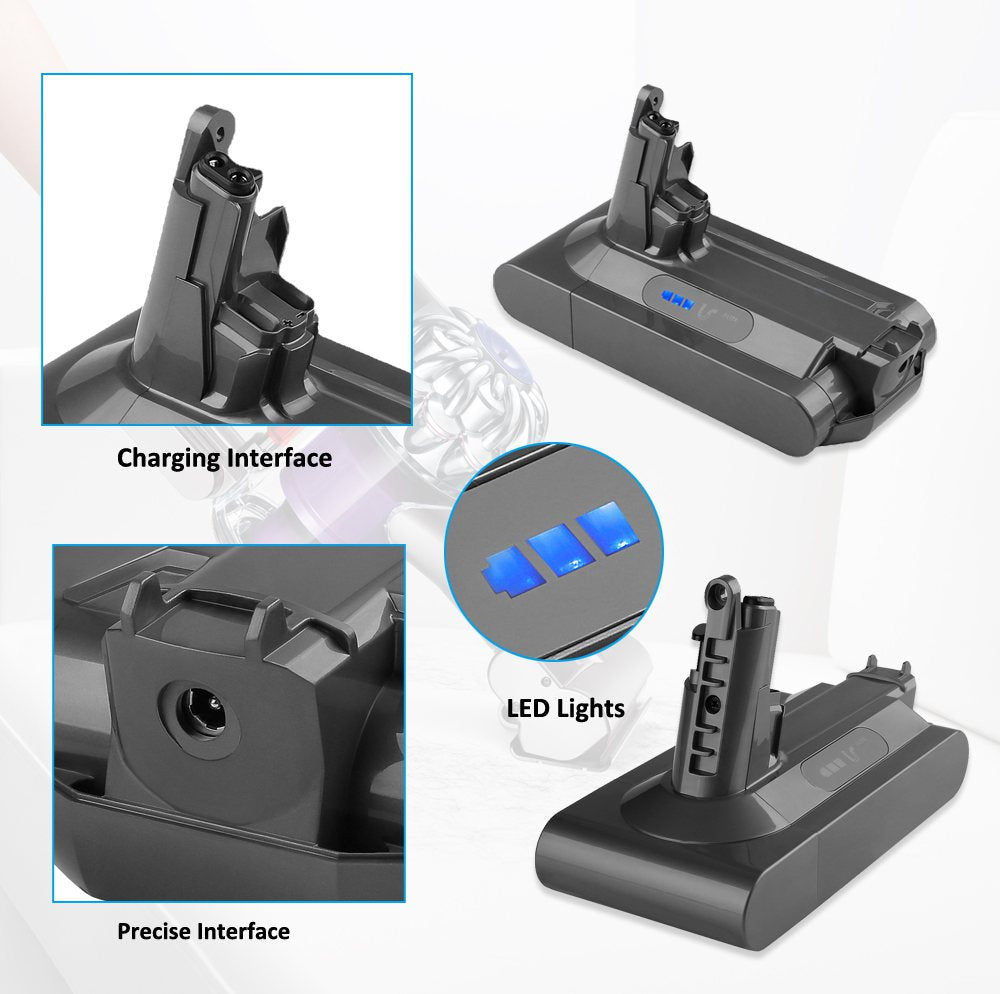 Kingsener V10 Vacuum Cleaner Battery For Dyson V10 SV12, V10 Motorhead V10 Absolute V10 Animal V10 Cordless V10 Total Cleaner V10 Fluffy V10 206340 969352-02 969042-01