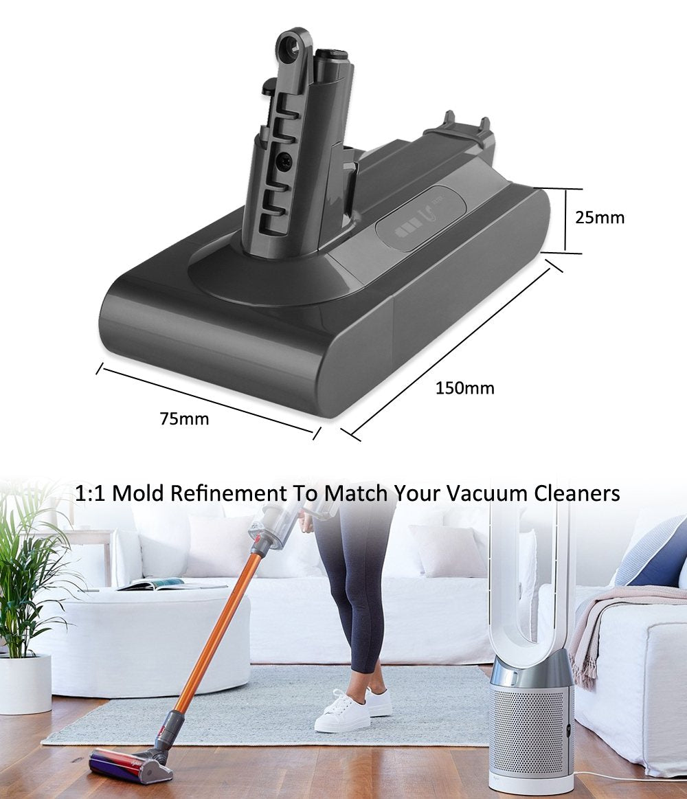 Kingsener V10 Vacuum Cleaner Battery For Dyson V10 SV12, V10 Motorhead V10 Absolute V10 Animal V10 Cordless V10 Total Cleaner V10 Fluffy V10 206340 969352-02 969042-01