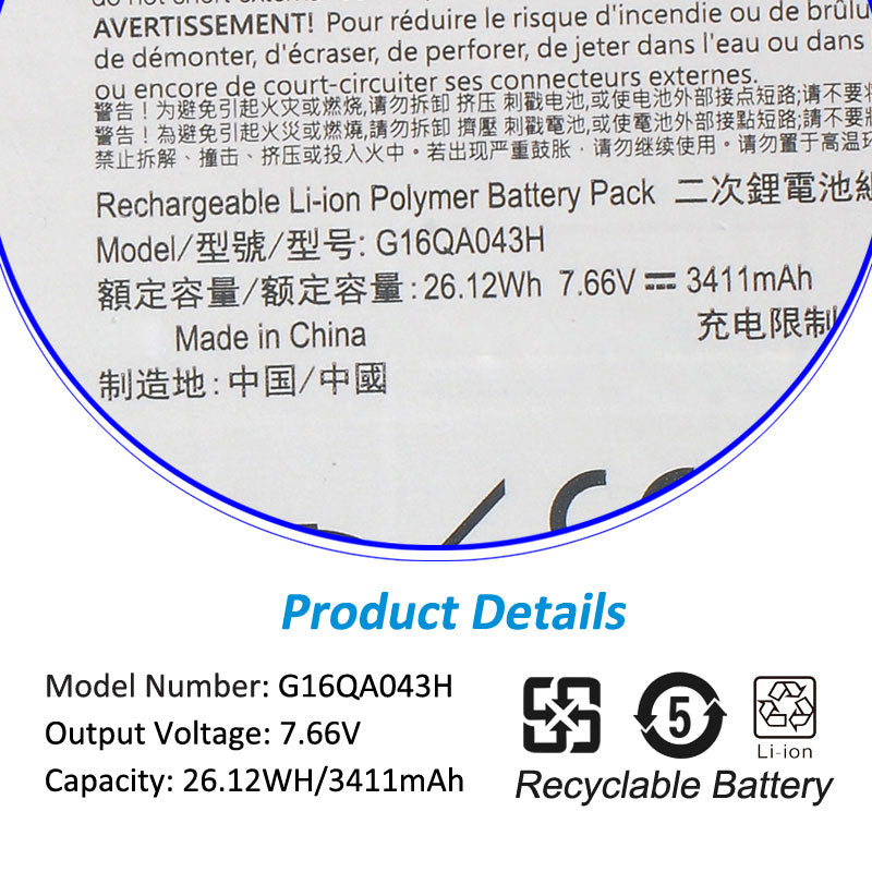 Microsoft-Surface-G16QA043H-3411mAh-Tablet-Battery