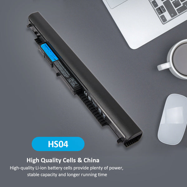 K KYUER Batteria Compatibile Per Notebook HP Serie 240, 250, 14, 15, 17 E Molti Altri – 14.8V 41Wh Sostituisce HS03, HS04 E HSTNN