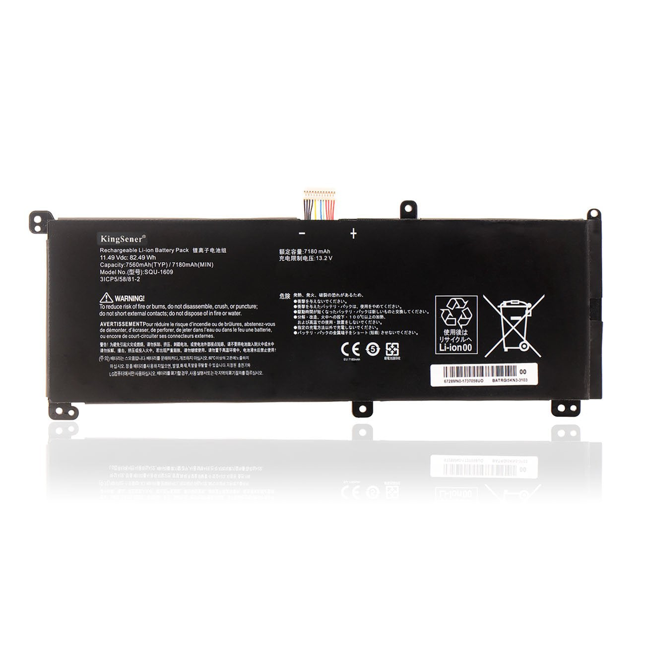 Hasee-KINGBOOK-SQU-1609-7560mAh-82.49WH-Laptop-Battery