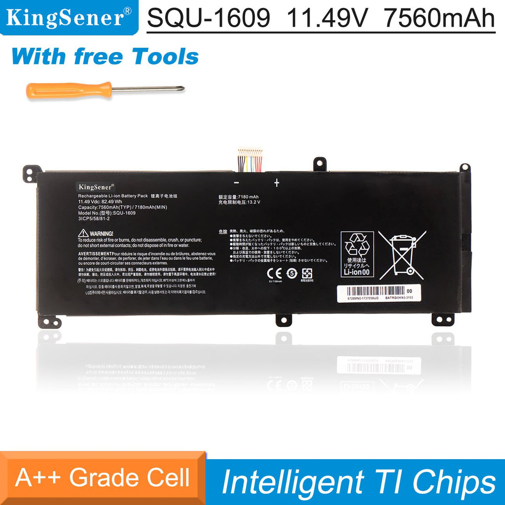 Hasee-KINGBOOK-SQU-1609-7560mAh-82.49WH-Laptop-Battery