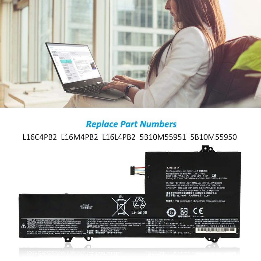 Kingsener-L16C4PB2-laptop battery-3646mAh