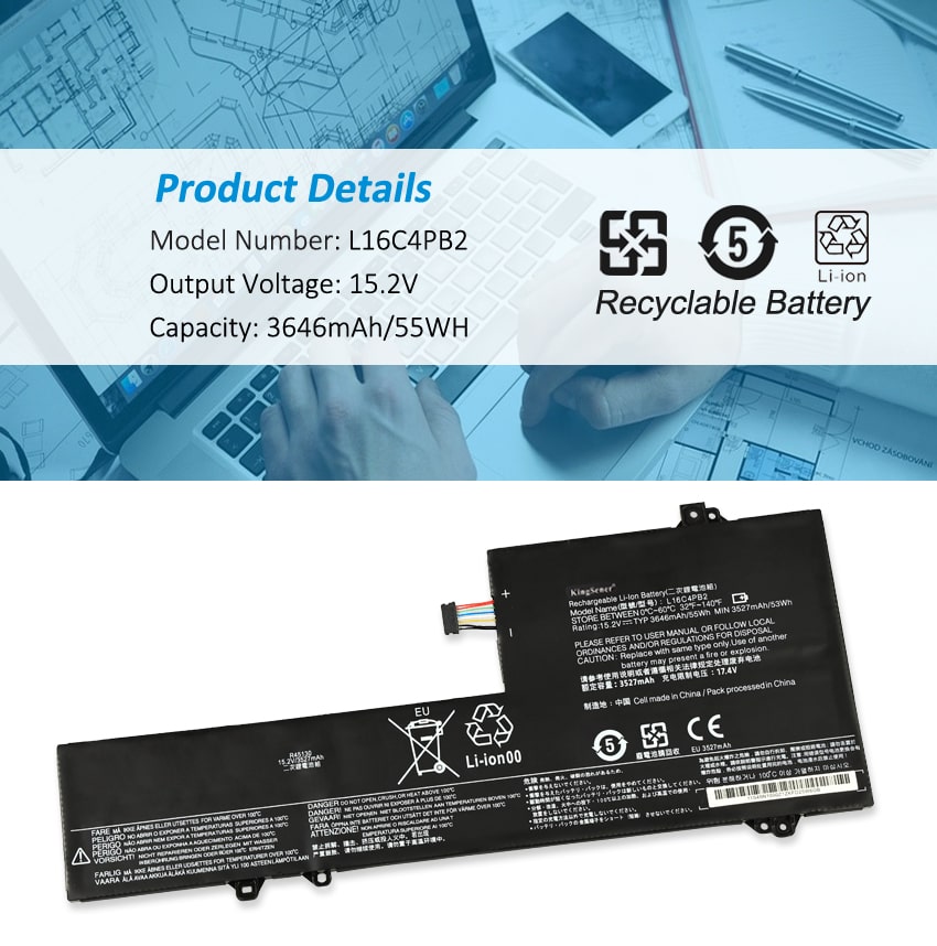 Kingsener-L16C4PB2-laptop battery-3646mAh