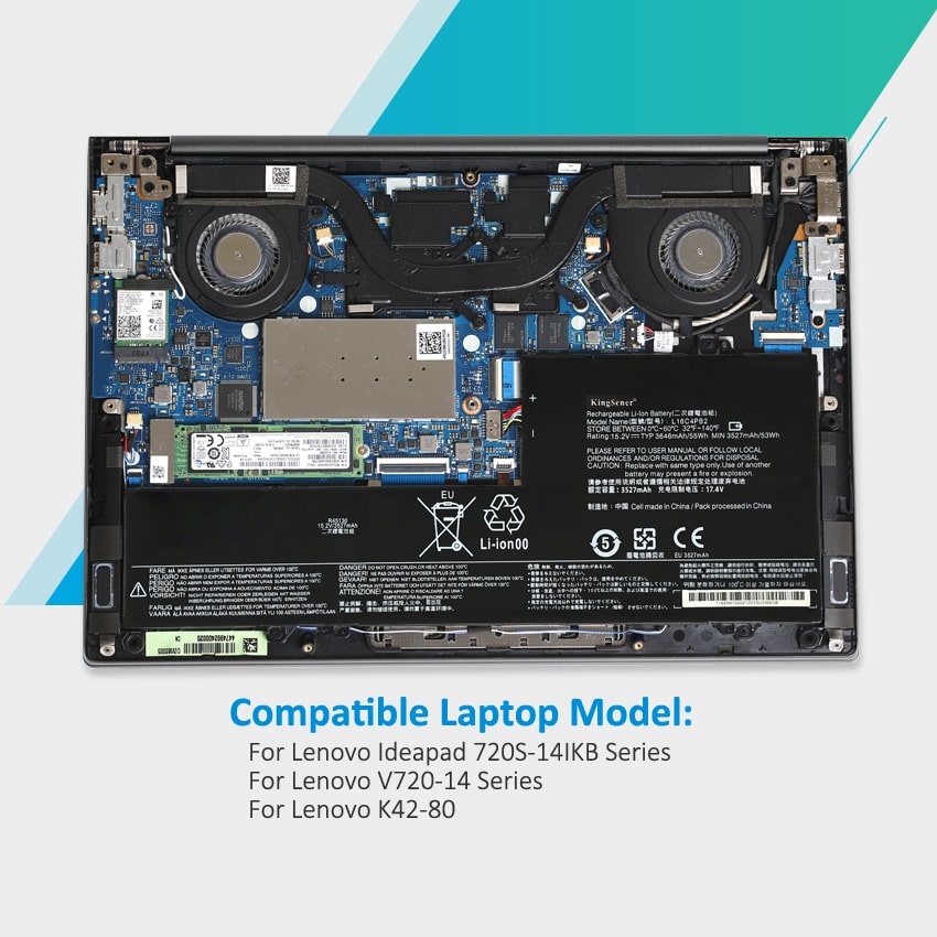 Kingsener-L16C4PB2-laptop battery-3646mAh