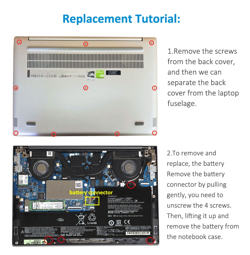 Kingsener-L16C4PB2-laptop battery-3646mAh