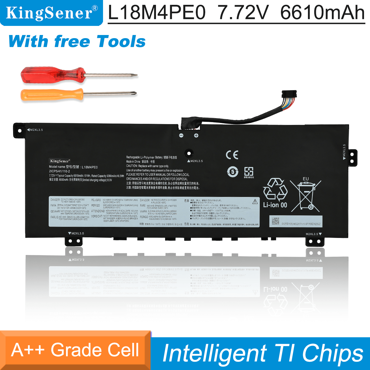 Kingsener-L18M4PE0-laptop battery-6610mAh