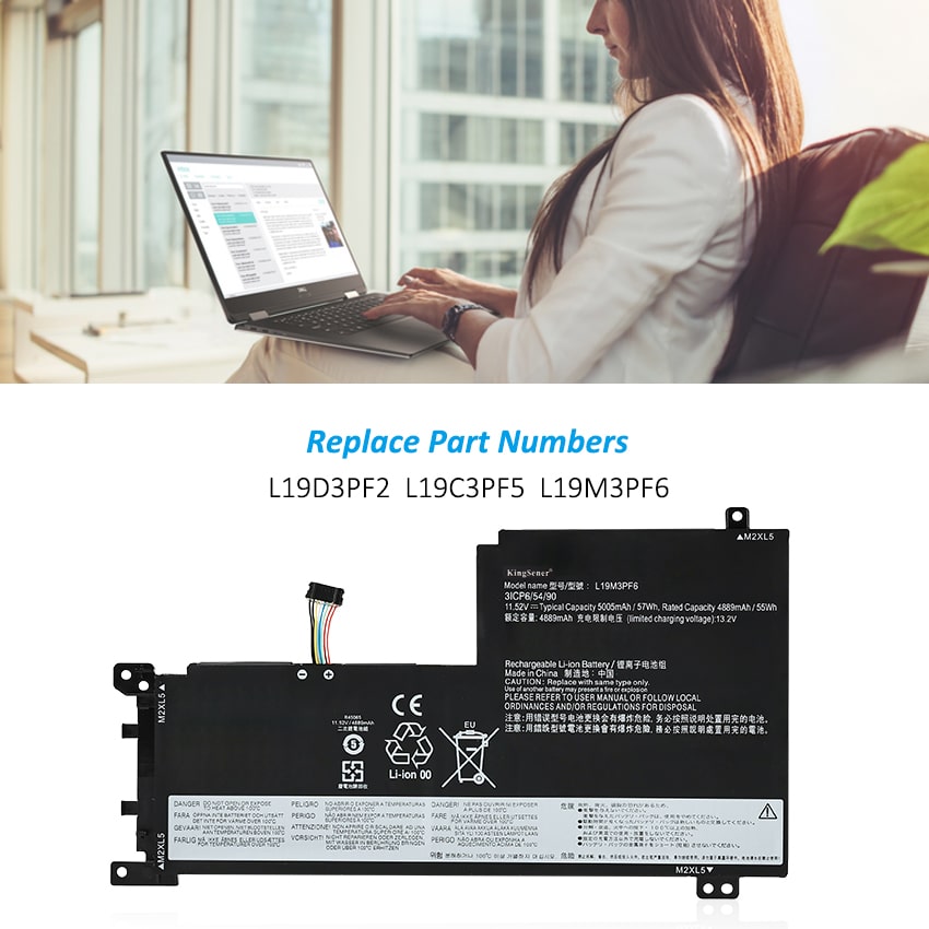Kingsener-L19M3PF6-laptop battery-5005mAh