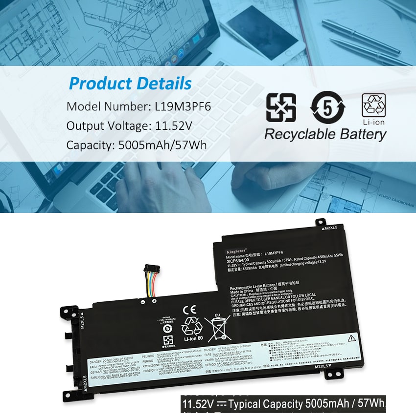 Kingsener-L19M3PF6-laptop battery-5005mAh