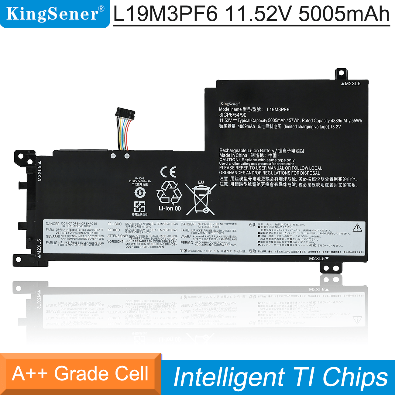 Kingsener-L19M3PF6-laptop battery-5005mAh
