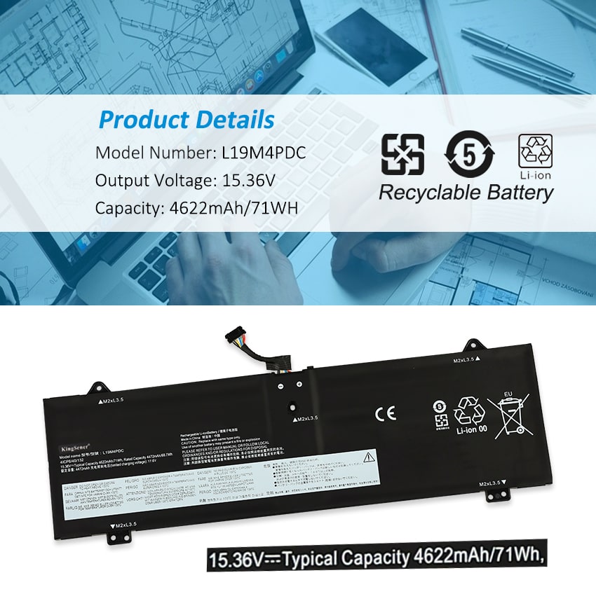 Kingsener-L19M4PDC-laptop battery-4622mAh