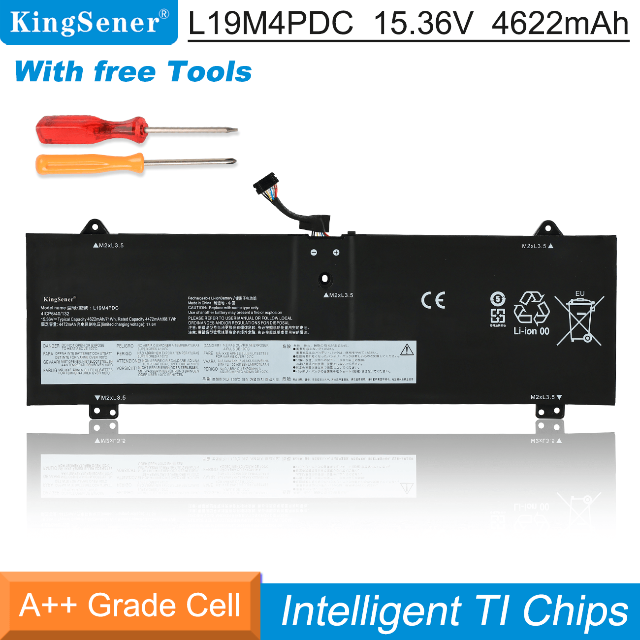 Kingsener-L19M4PDC-laptop battery-4622mAh