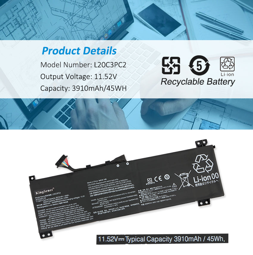 Lenovo-IdeaPad-L20C3PC2-45WH-Laptop-Battery
