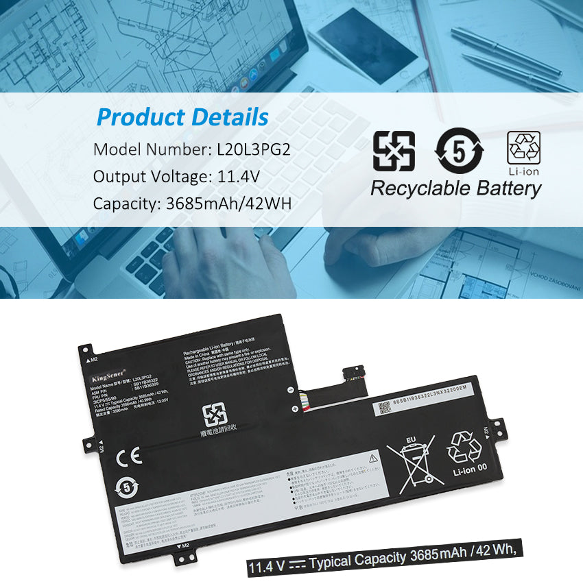 Lenovo-IdeaPad-L20L3PG2-42WH-Laptop-Battery