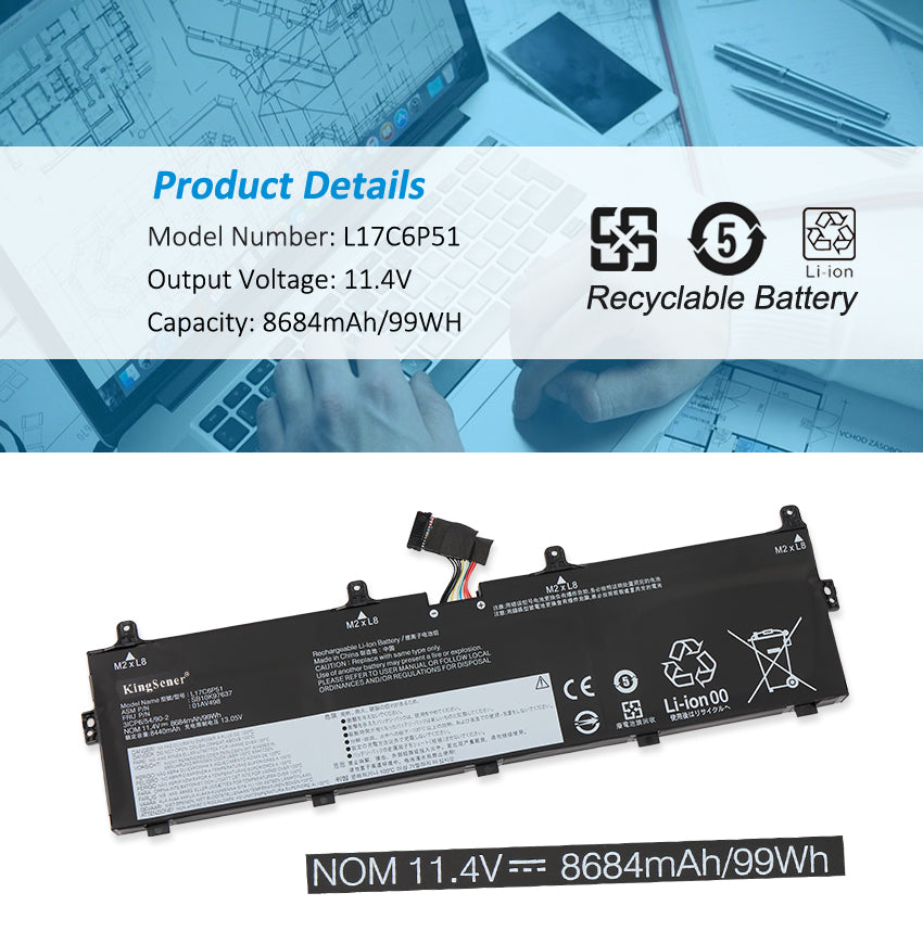 Lenovo-ThinkPad-L17M6P52-99WH-Laptop-Battery