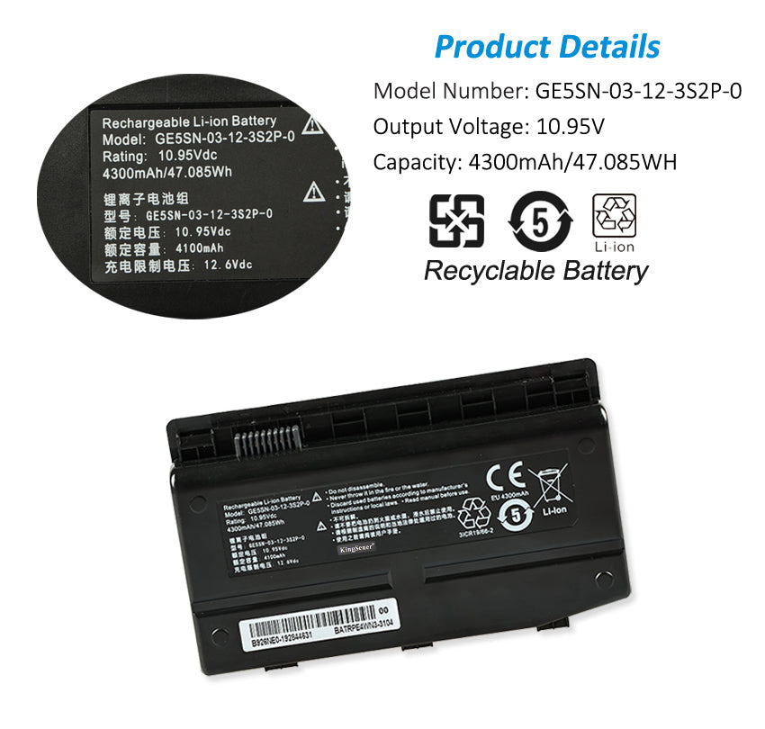 MECHREVO-GE5SN-03-12-3S2P-0-4300mAh-Laptop-Battery